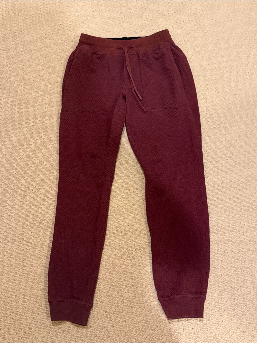 lululemon athletica Men's Dark Burgundy Knit Joggers